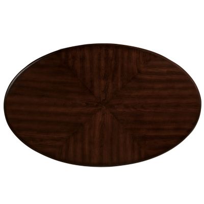 42" Oval Wood Coffee Table with Storage
