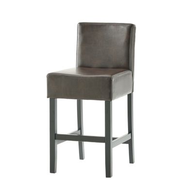 Set of 2 26" Portman Bonded Leather Counter Height Barstool