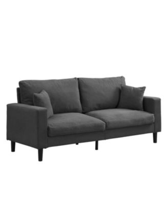 74" Sofa Bed, Wooden Frame 3 Seater, Modern Velvet Sofa