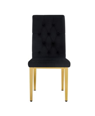 Streamdale 8-Piece Velvet Dining Chairs with Gold Metal Legs