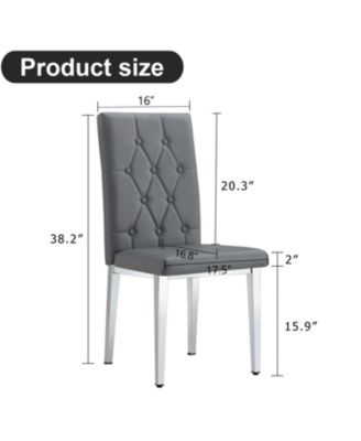 Streamdale 8-Piece Gray Armless Dining Chairs Elegance Meets Vintage