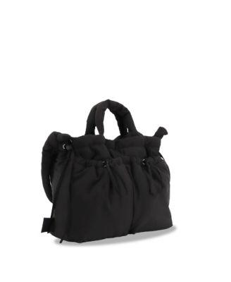Puffy Convertible Tote with Adjustable Handles and Spacious Compartments