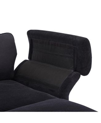 1 Count(85.8") Metal Cloud Comfort Sectional Sofa with Ottomans