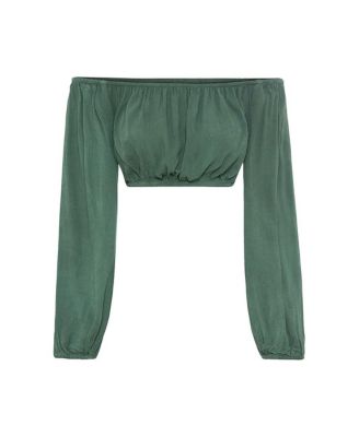 Women's Cropped Off The Shoulder Top