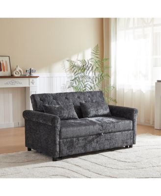 Streamdale Upholstered Sofa Bed - Chenille Loveseat with Adjustable Back