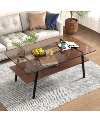 Streamdale Tempered Glass Coffee and End Table Set (3)