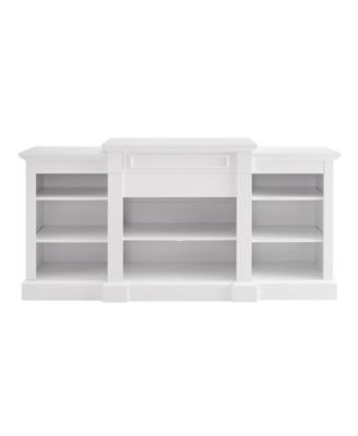 Media Console Table with Large Storage Cabinet, Modern TV Media Entertainment Stand, White, 65.75"W17"D32.48"H