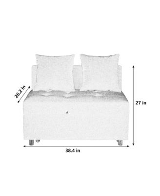 Modern Convertible Sleeper Sofa with Pullout Bed and Adjustable Backrest