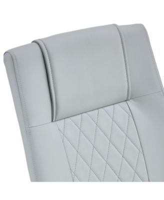 Modern Faux Leather Dining Chairs with Metal Legs Set of 8