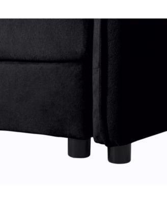 Streamdale Oversized Chenille Loveseat Sofa - Black