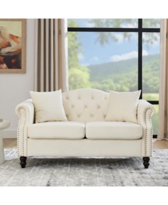 Streamdale Grey Velvet Chesterfield Sofa with Nailhead Trim