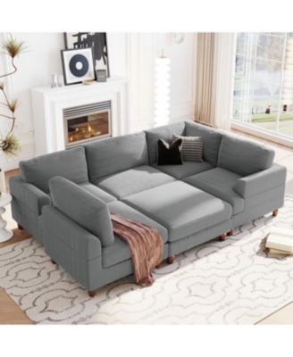 Streamdale Modular Sectional Sofa with Ottoman L Shaped Corner Sectional for Living Room, Office, Spacious Space