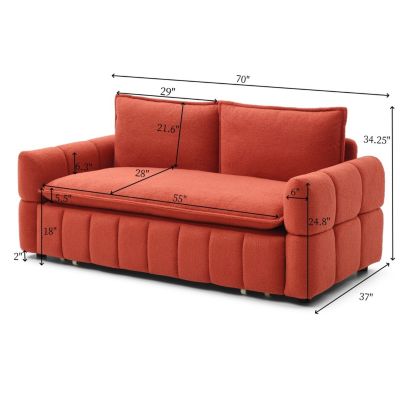 3-in-1 Sofa Sleeper with Teddy Chaise