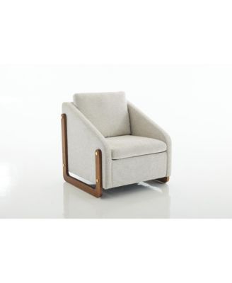 Chenille Upholstered Armchair with Cushioned Comfort