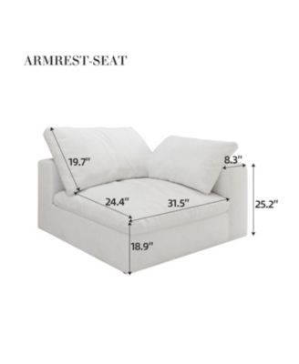 Sofa seater with armrest