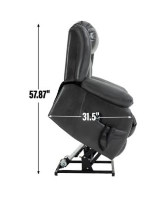 Streamdale  Furniture 1 piece Electric Grey Power Lift Recliner chair