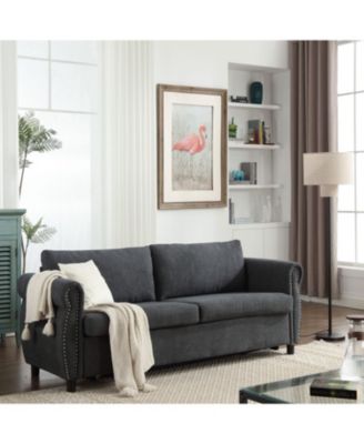 80.7" 2-in-1 Sofa Bed Sleeper with Large Mattress(63"70.93.3 inch), for Living Room Spaces Bedroom