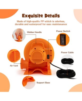 380W Air Blower (0.5HP) for Inflatables with 25 feet Wire and GFCI Plug