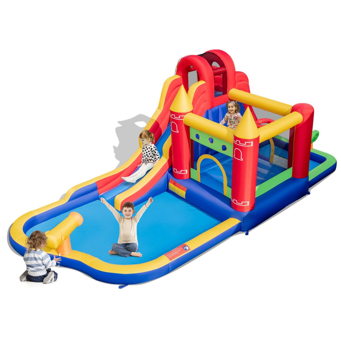 Детская игрушка GOUUN 9-in-1 Inflatable Bounce Castle with Water Slide and Splash Pool, Ages 3+, цвет: Синий — фото 9