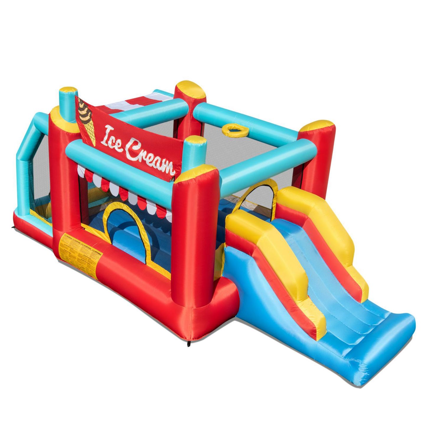 Детская игрушка GOUUN 5-in-1 Ice Cream 187"L x 88"W x 79"H Inflatable Bounce House, Up to 2 Players, Ages 3+, цвет: Синий — фото 2