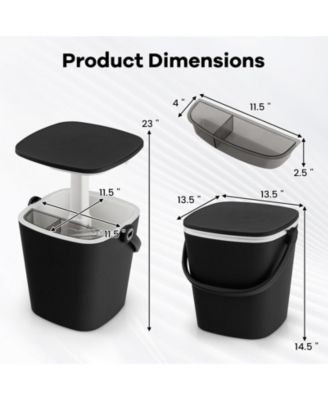 3-in-1 Portable Cooler Bar Table with Bottle Opener and Lift Top Lid for Camping Poolside-Black