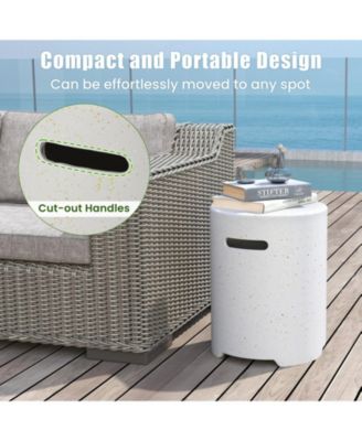 Propane Tank Cover Table with Side Handles and Protective Cover