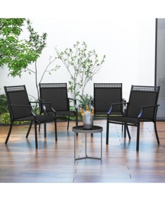 Patio Chairs Set of 2 with All Weather Breathable Fabric