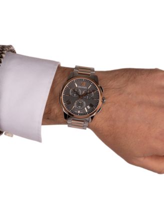 Men's Swiss Chronograph Madrigal Two-Tone Stainless Steel Bracelet Watch 42mm