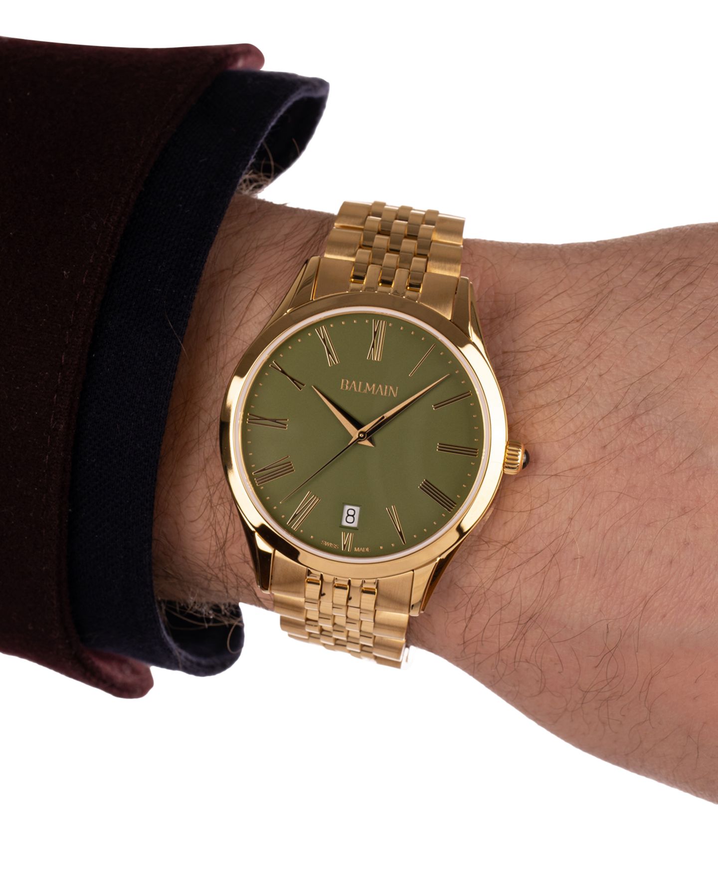 Мужские часы Balmain Swiss Classic R Gold PVD Stainless Steel Bracelet Watch 41mm — фото 5