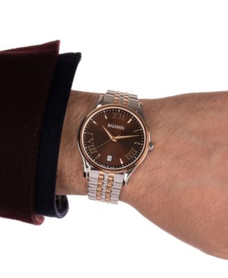 Men's Swiss Beleganza Two-Tone Stainless Steel Bracelet Watch 40mm