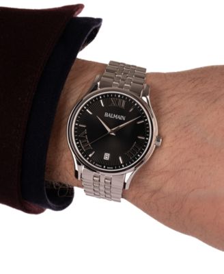 Men's Swiss Beleganza Stainless Steel Bracelet Watch 40mm