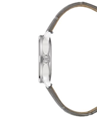 Women's Swiss DS-8 Gray Leather Strap Watch 31mm