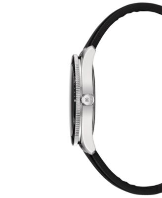 Men's Swiss DS Heritage Black Rubber Strap Watch 41mm