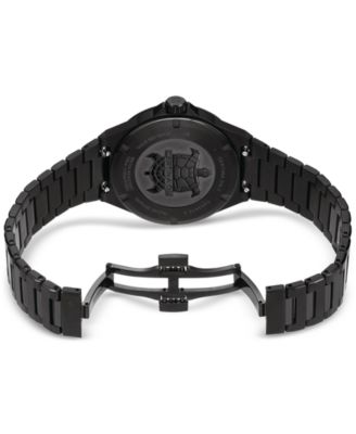 Men's Swiss DS-7 Black-Tone Stainless Steel Bracelet Watch 39mm