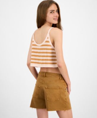 Women's Cropped Crotchet Heart Top