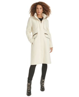 Women's Zip-Front Boucl&eacute; Coat, Created for Macy's