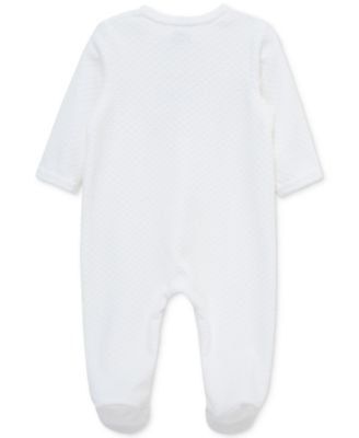 Baby Merry Bear Velour Footed Coverall