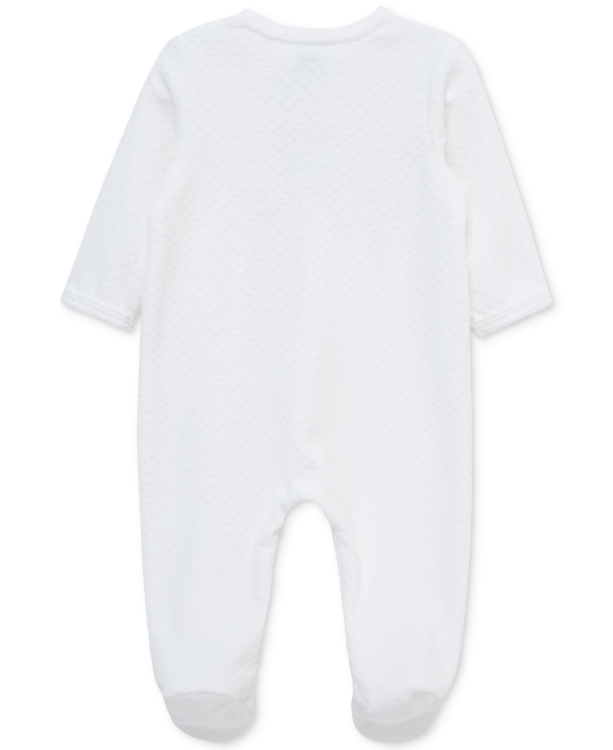 Little Me Baby Merry Bear Velour Footed Coverall