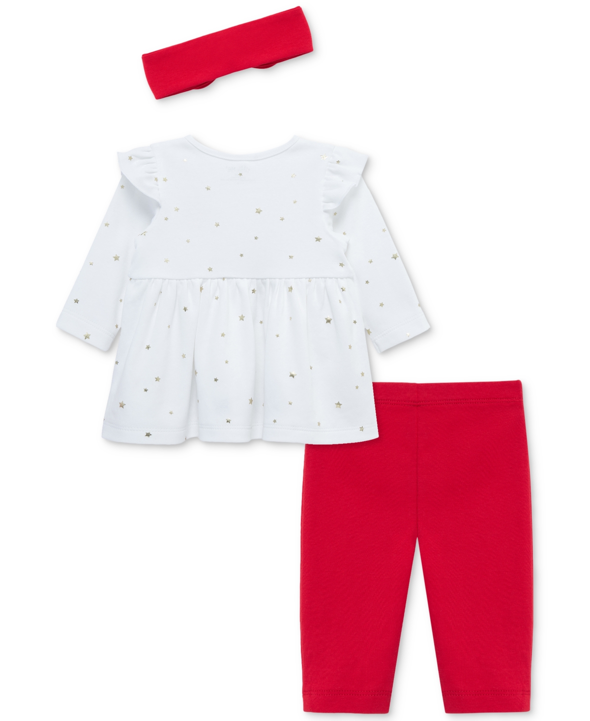 Little Me Baby Girls Cotton My 1st Christmas Tunic, Headband & Leggings, 3 Piece Set
