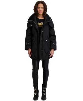 Women's Hooded A-Line Puffer Coat