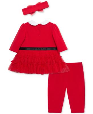 Baby Girls Santa Tutu Dress, Headband & Leggings, 3 Piece Set