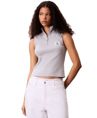 Women's Sleeveless Quarter Zip Top