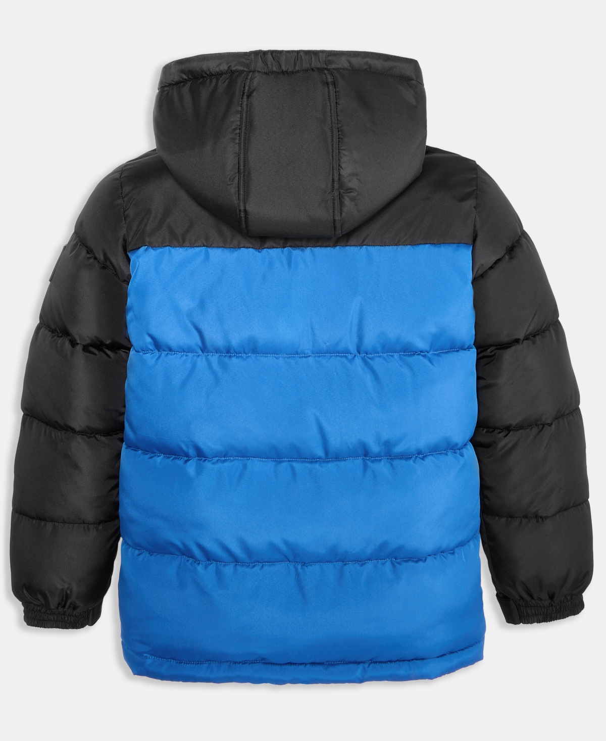 Reebok Big Boys Color Blocked Promo Long Sleeve Puffer Jacket In Blue