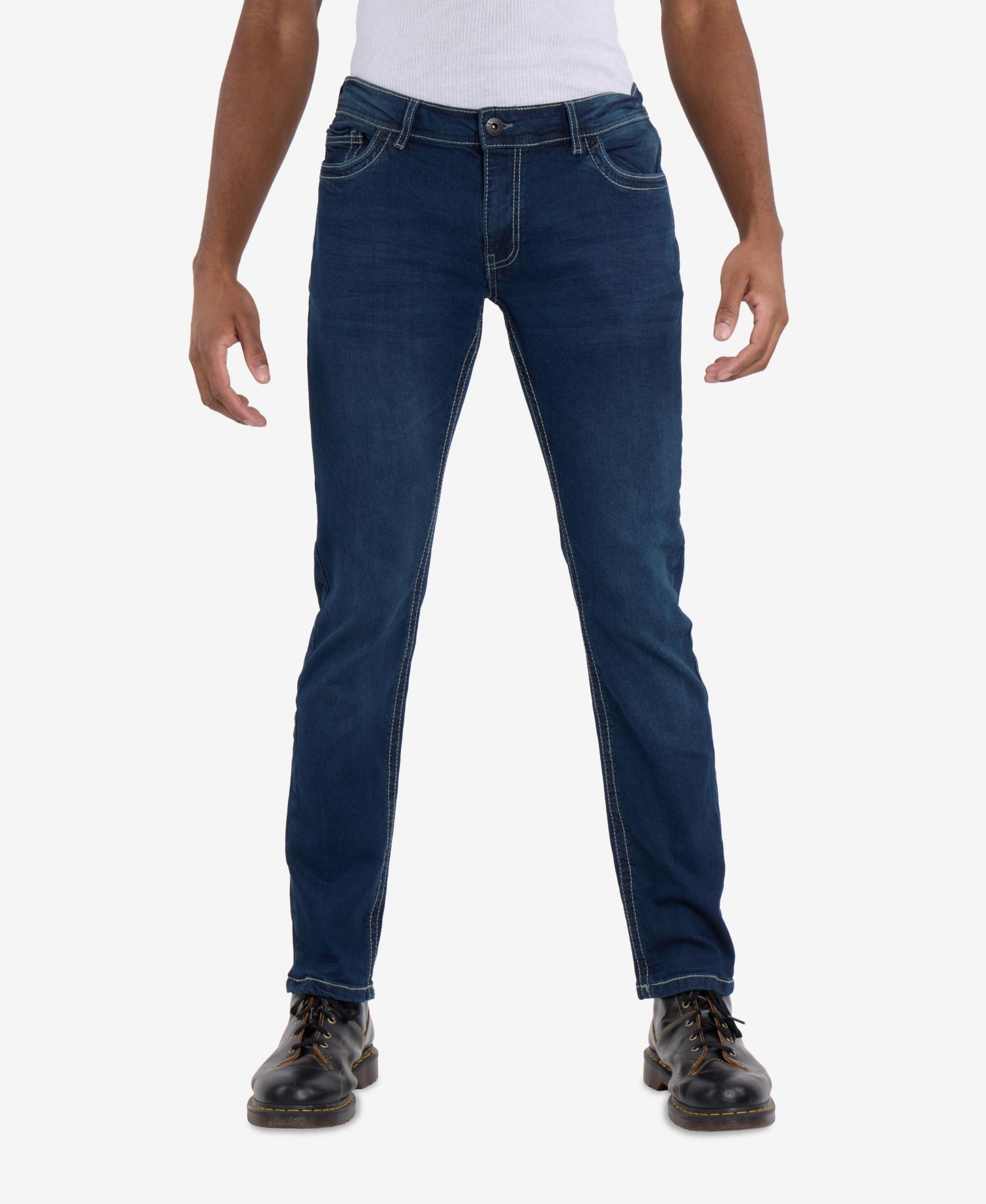 Men's Modern Fit Saddle Stitch Jeans