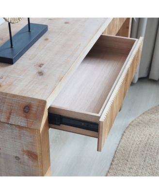 Rustic Wooden Console Table with Drawer