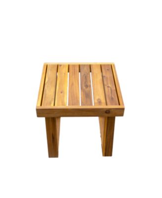 Streamdale Acacia Lounge Set, Chair & Ottoman, Patio/Balcony/Garden