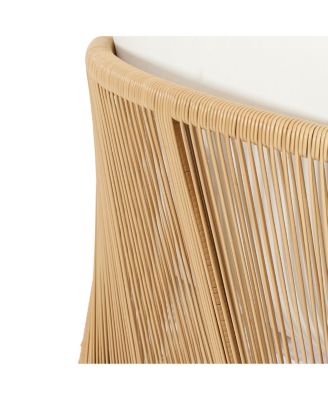 Streamdale Acacia & Wicker Outdoor Club Chair, Soft Cushion, Brown & Beige