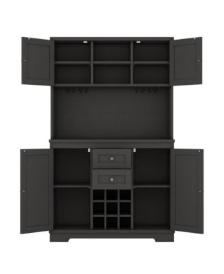 Farmhouse Coffee/Wine Bar Cabinet with Storage