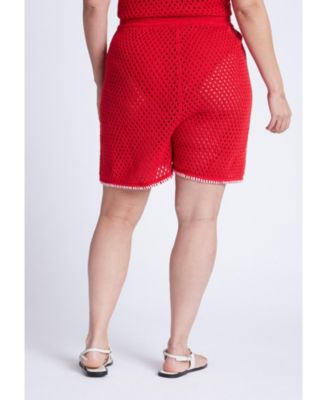 Women's Plus Size Crochet Knitted Short