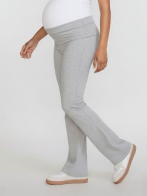 Women's Roll Over Waistband Flare Legging - Motherhood Maternity